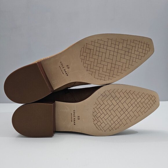 NEW Cole Haan Naia Ankle Boot Womens 8 Golden Toffee Suede Western Cowgirl Fall - Picture 12 of 14